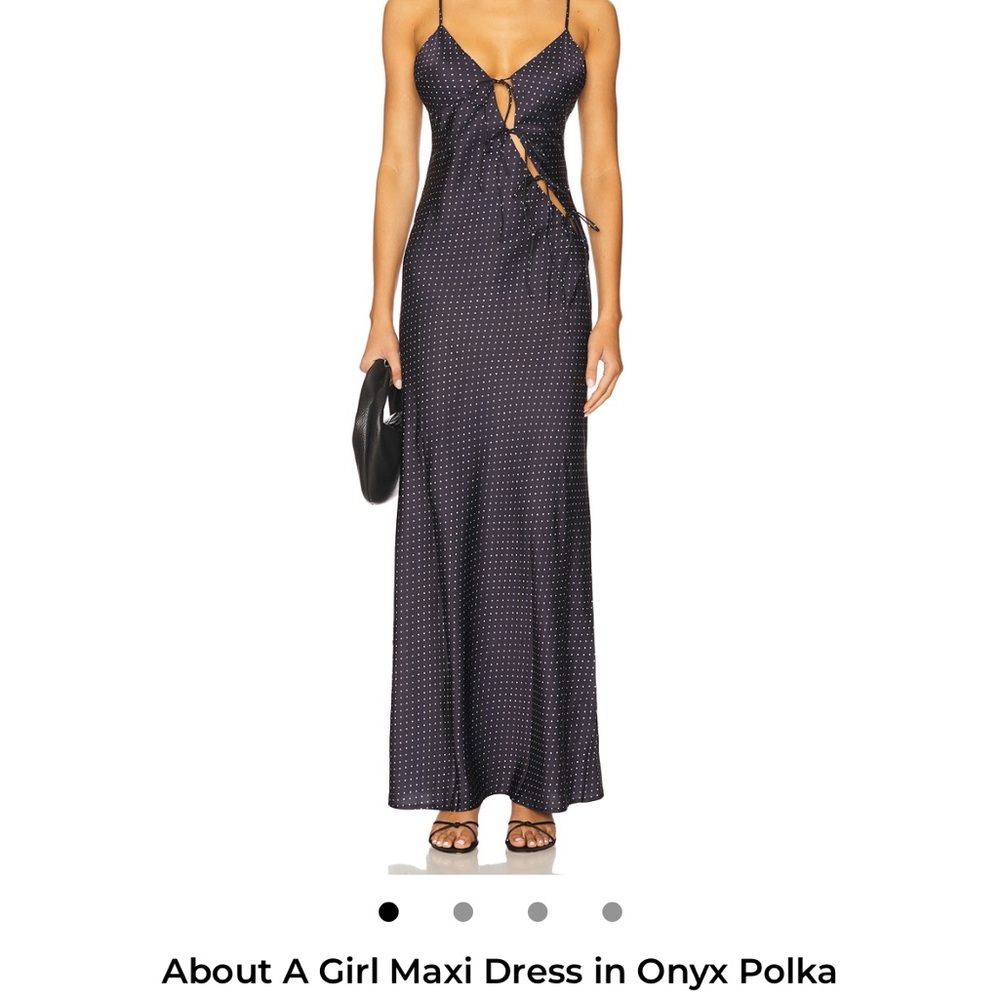 Lioness Black Polka Dot Maxi Dress